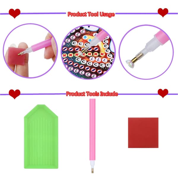 Diamantmaleri Tote Bag Kit - Karakterfigurmønster