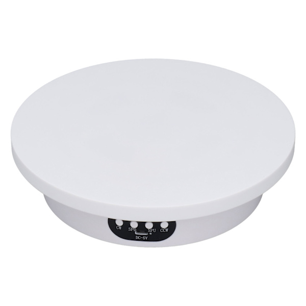 Dreieskive Display Stand 20 cm USB ELLER Batteridrevet Justerbar Hastighet 360 Grader Dreieskive Stand med Fjernkontroll