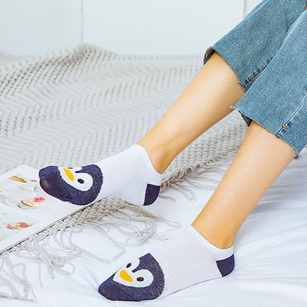 Naisten matalat sukat Tytöt Opiskelija Piirretty Eläin Kuvio Söpö Casual Nilkkasukat Arkeen #2