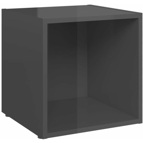 Blank grå tv-stander 37x35x37 cm Spånplade