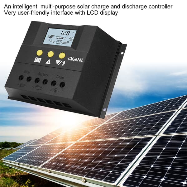 Solar Charge Controller PWM Laddningsregulator med Temperatursensor CM5024 12V24V50A