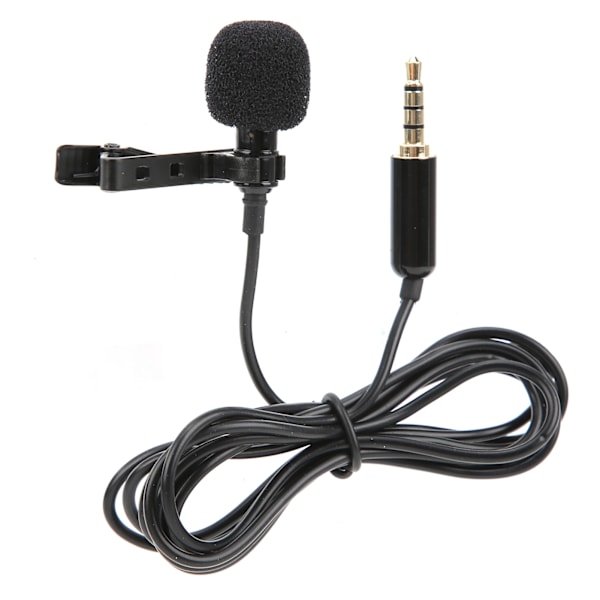 Lavalier Mikrofon ClipOn Elektronisk Tilbehør med S01-adapter til computer/telefonkamera