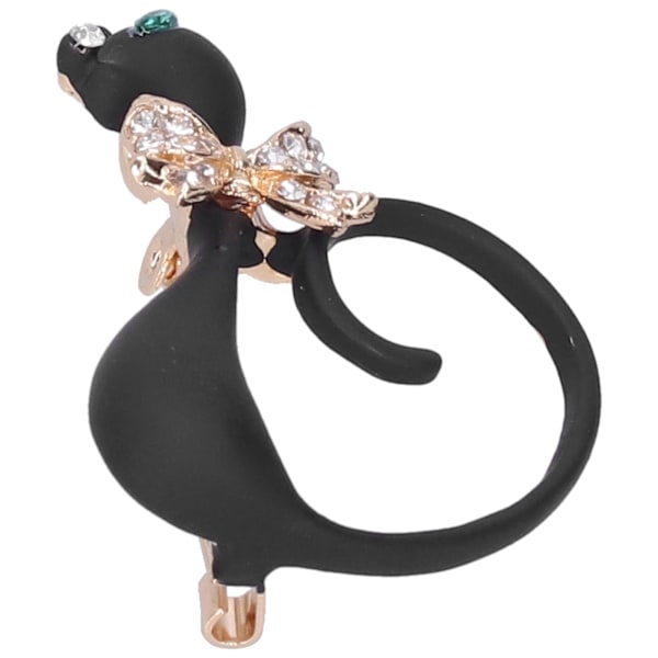 Broschnål Diamant Katt Djurmönster Kavajnål AllMatch Party Corsage Tillbehör 2135 (Svart)
