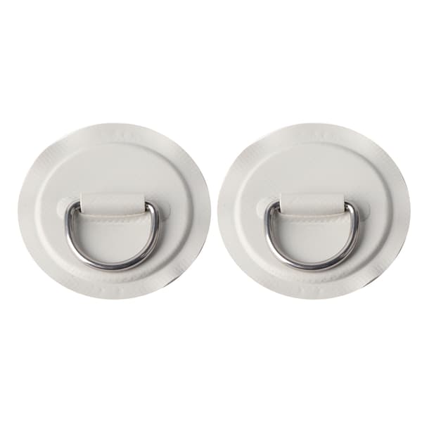 2 st uppblåsbar båtkajak DRing Pad Patch PVC marin rostfritt stål fast spänne (grå)