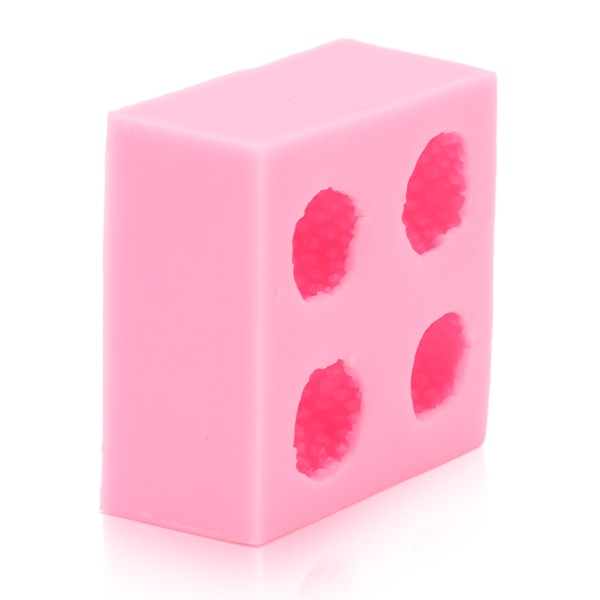 Flersidig silikonform i form av jordbær, forhindrer klebing, myk silikon i matkvalitet, fondantform for DIY-sjokolade og godteri, rosa