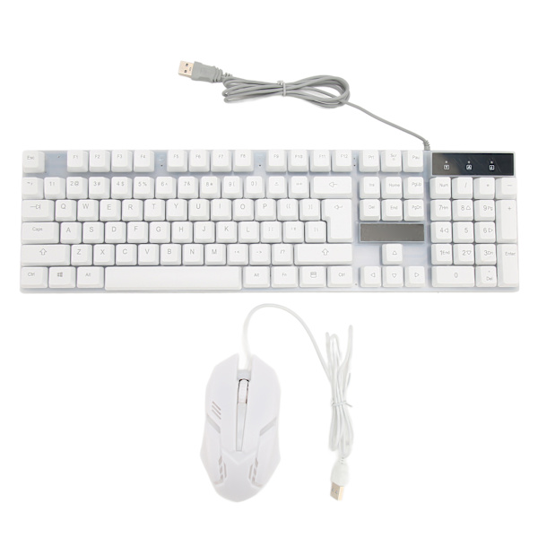 Tangentbord och mus Combo 104 nycklar RGB Bakgrundsbelyst USB Kabelanslutning Tangentbord Mus Set för hemmaspelkontor