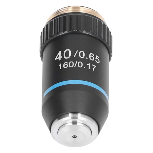 Akromatiskt mikroskopobjektiv 40X hög förstoring 20,2 mm gänga Standard RMS Svart 195
