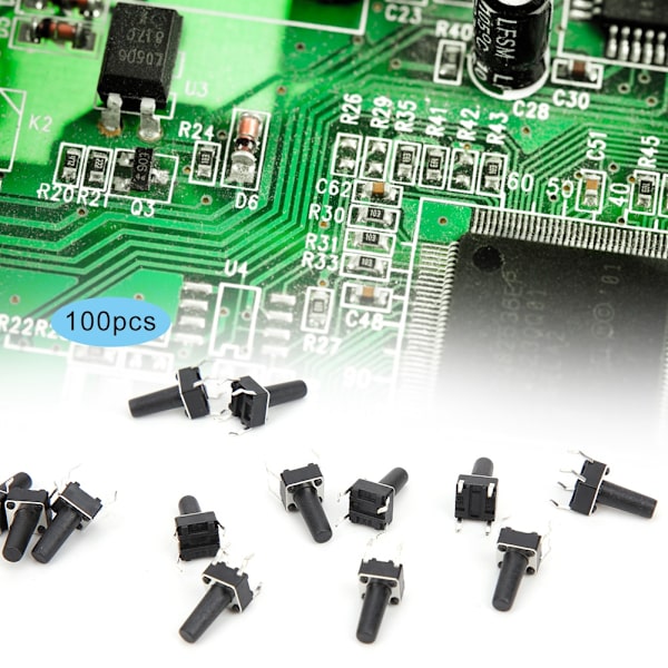 100st Momentary Taktil Button Switch Compact Engineering Plastic DIP DC12V 6 x 12mm
