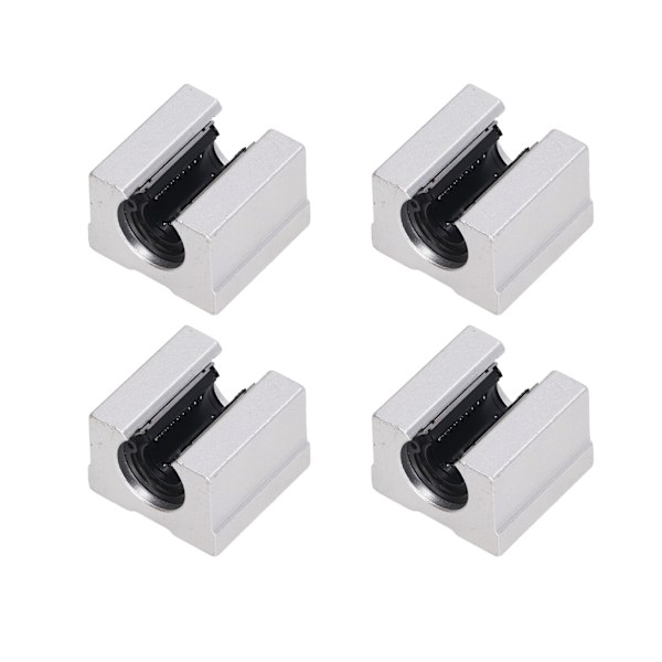 4 st linjärt kullager glidblock SBR12UU aluminiumlegering öppet linjärt lager glidenhet