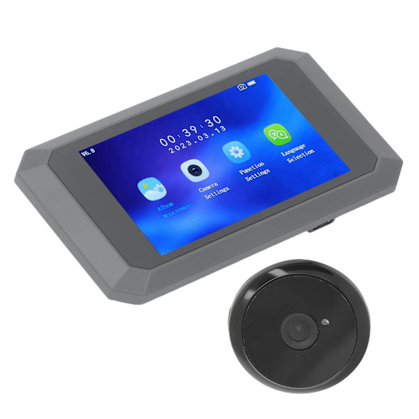 Video Door Viewer 1080P 2MP 135 graders visning IR Night Vision titthålskamera med 3,97 tums skärm