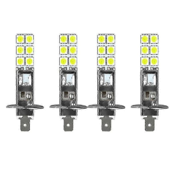 4 stk H1 LED-frontlyssett 80W 6000K superhvite tåkelys Silver