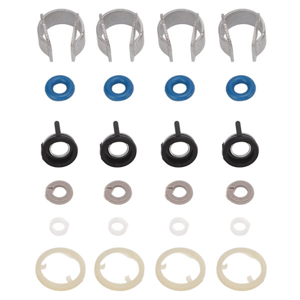 4 set bränsleinsprutare tätningar Reparation O-ringsats Gummimetall 06H998907B Ersättning för A3 A4 A5 S5 S4 Q5 Q3