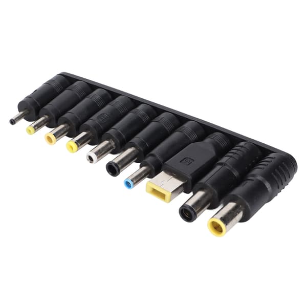 【NX】10 stk. DC-strømstik 5,5 mm x 2,1 mm bærbart kompakt ABS-materiale bred kompatibilitet DC-strømadapter