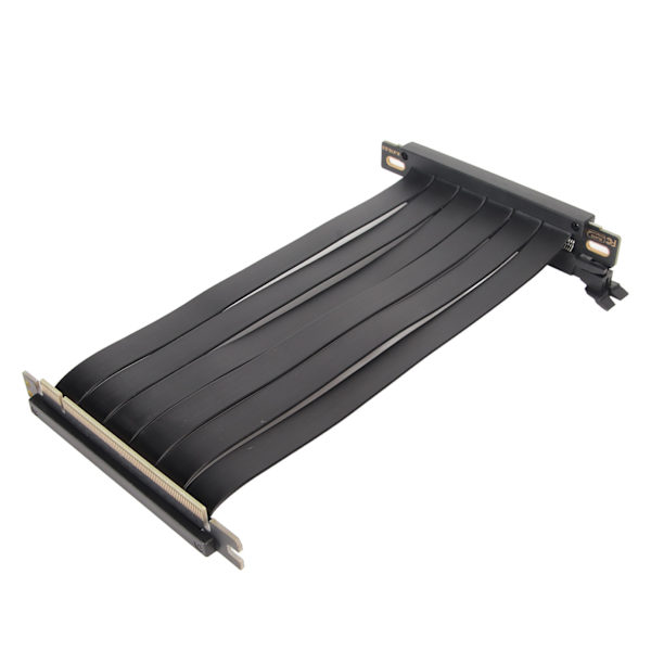 PCIE 3.0 X16 Riser-kaapeli 180 asteen korkea nopeus joustava kaksinkertainen käännetty liitin GPU-näytönohjaimen jatkokaapeli musta 30 cm / 11,8 tuumaa