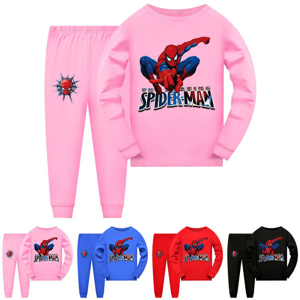 Spider-Man Pyjamas Set Långärmade barnbyxor, svart blåBra kvalitet dark blue 150cm