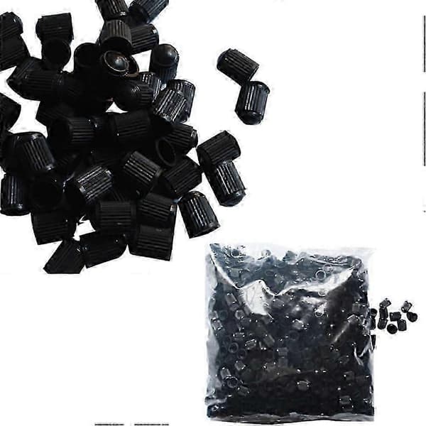 2026 Egnede 100 stk. dækplastikhætter (sorte)