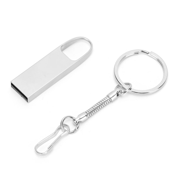 U Disk Mini Metall Bærbar USB 2.0 Minnepenn Minnebrikke Datamaskindeler CW10472 Sølv4G