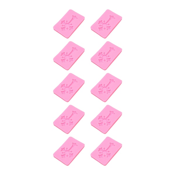 10 stk Korsformet Silikonform Korsformet Silikonkageform til Chokolade Kage Fondant Candy Clay Cupcake Lys Døbe