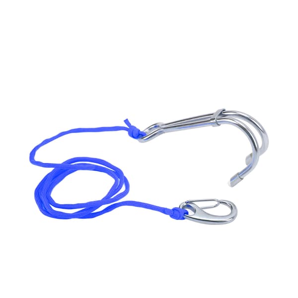Drift Hook Sukellus Double Dual Ruostumattomasta Teräksestä Drift Hook Johdolla Luola Sukellukseen Sininen