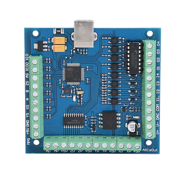 MACH3 USB 4-akse 100KHz USB CNC Bevegelseskontrollkort Breakout Board for gravering