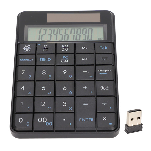 Kalkulator numerisk tastatur Kalkulator Funksjon 29 taster 2,4 GHz trådløs USB Plug and Play Ergonomisk design Trådløs numerisk pad