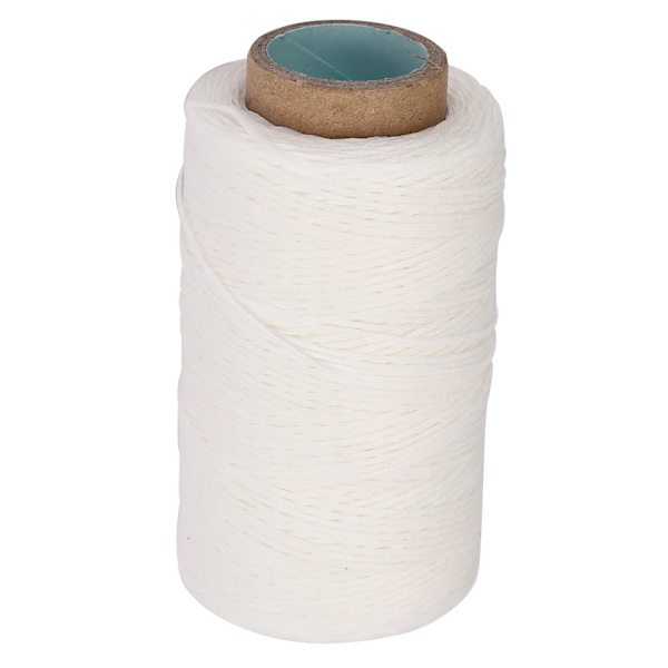 150D 820,2 ft vaxad tråd Handgjord platt sömnadssöm Tillbehör för gör-det-själv-läder CraftWhite