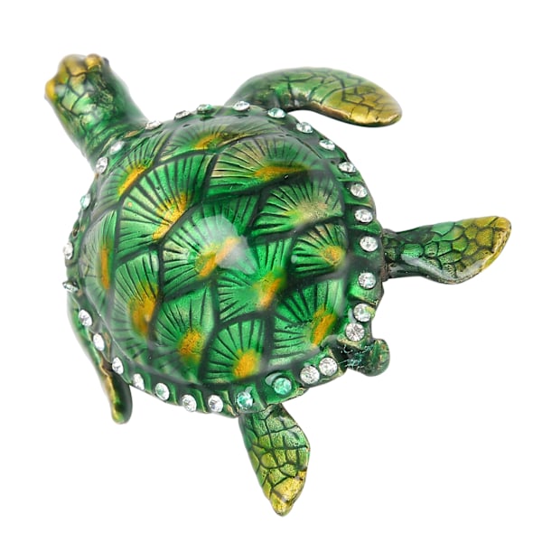 Turtle Trinket Staty zinklegering Små smycken Förvaringslåda Container Collection Hemprydnad