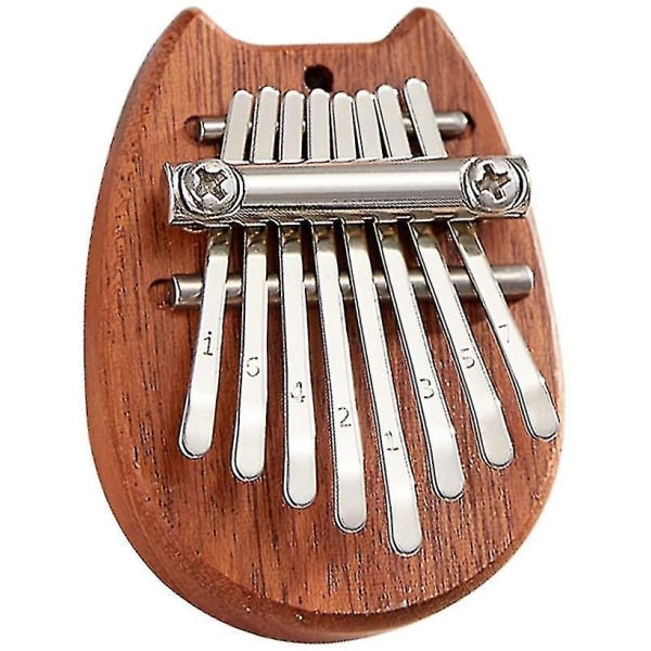8 avainta Mini Kalimba. Puinen peukalopiano Marimbas Finger Piano Lanyard kosketinsoittimella