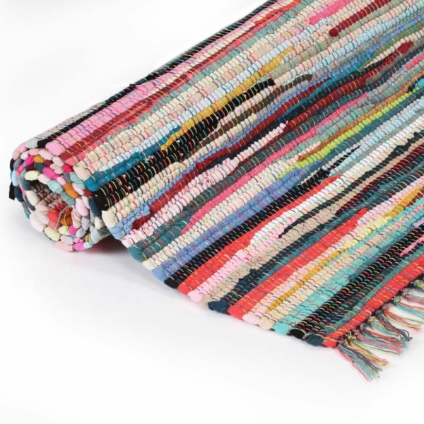 Håndvævet Chindi-tæppe i bomuld 80 x 160 cm Flerfarvet