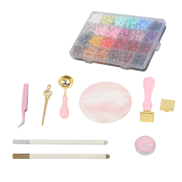 Vax Sigill Kit DIY Gör Retro Design Enkelt Smältande Portabelt Vintage Sigillvax Hantverksset för Brev Hantverk