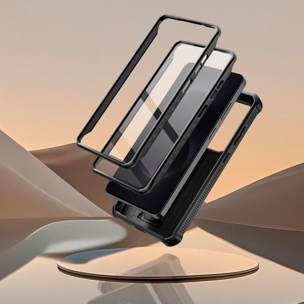 Tech-Protect Kompatibel med Galaxy S26 Ultra 2-SÆT Cover Kevlar Cam+ Sort 120