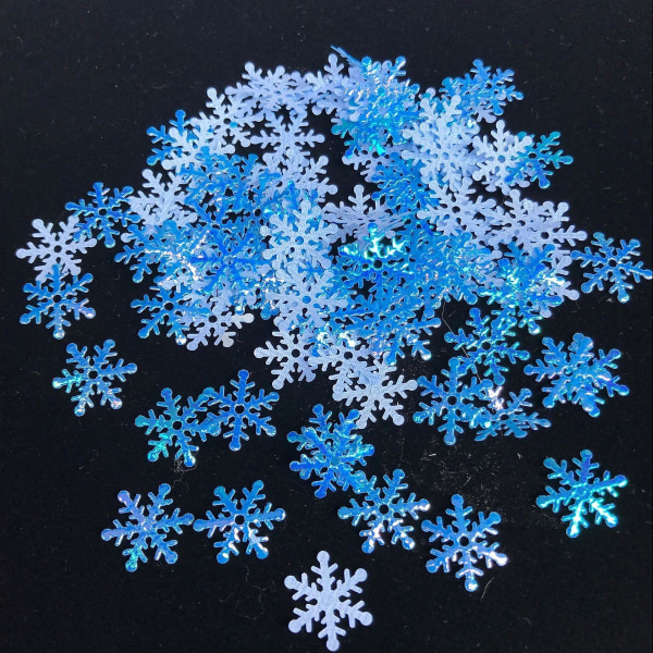 1 sæt snefnug konfetti bryllup snefnug konfetti bryllupsfest dekorativ konfetti julepynt forsyninger blue