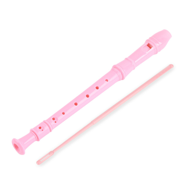 8 Hulls Høj Pitch Sopran Blokfløjte ABS Flageolet Instrument Reed Pipe Børn Rosa