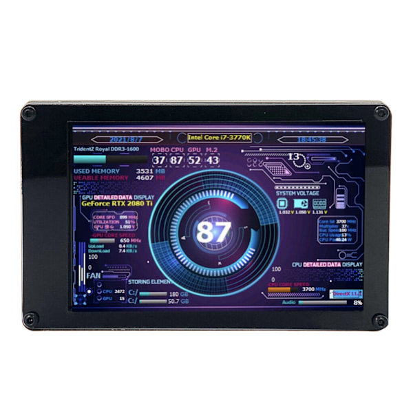 3,5 tuuman tietokoneen lämpötilanäyttö USB-mininäyttö AIDA64 PC CPU RAM-anturipaneeli Raspberry Pi:lle Linuxille Windowsille