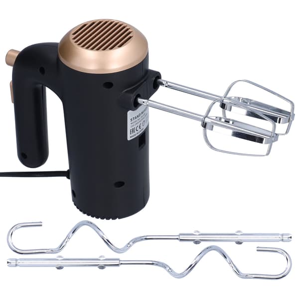 300W Multifunksjonell Eggvisp 5 Gir Elektrisk Eggvisp Dobbelthode Håndmikser EU-plugg 220‑240V