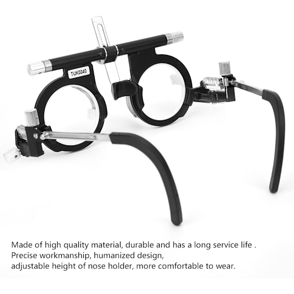 50-80 mm justerbar optisk prøve-linsram Øjenundersøgelsesbriller Optometri-linsram TF5080A