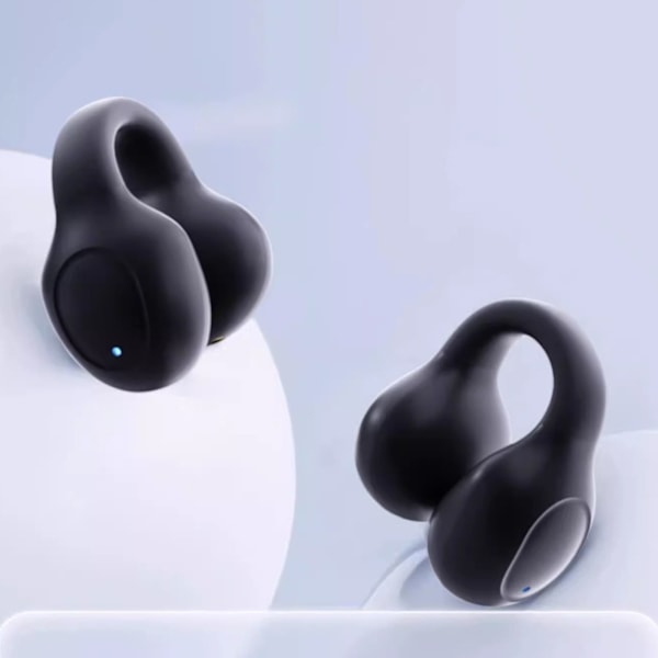 Øreklemme Bluetooth-hodetelefoner Trådløs Digital Display Universal for Sport Arbeidsliv Rosa