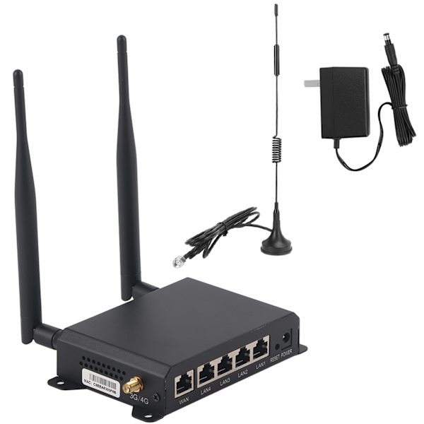 Trådløs Wifi-router 300m 4G LTE USB-modem Hotspot med SIM-kort CHU US-stik 100‑240V