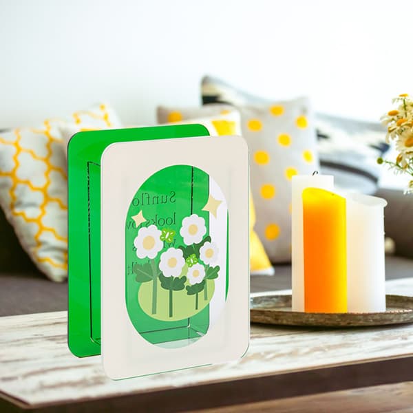 Akryl Vas Modern Buketthållare Klar Växt Blomsterbehållare Estetisk Rumsdekor Daisy