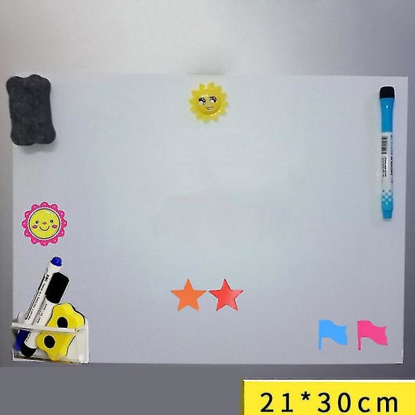 Magnetisk Whiteboard Påminnelse Kylskåp Familjeanslagstavla Office Memo Kylskåp 29.7*21cm