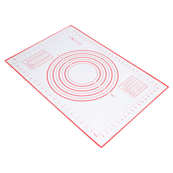 Bakematte Silikon Pad Dekk for Elting Forhindrer Glidning Bakeplate Rolling Pad Panel Skjærebrett Stor Rød