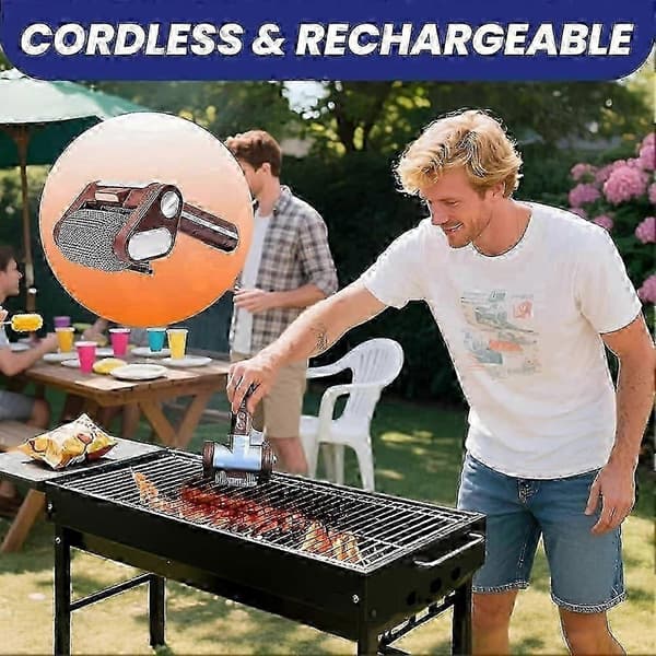 Sakerplus Electric Grill Cleaner, Saker Electric Grill Cleaner Brushless Rechargeable Grill Tool