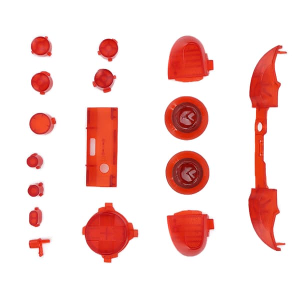 Fuld knapper Mod Kit Trigger Fuld Trigger Modul Sæt Kompatibel med XBOX Series X Kompatibel med XBOX Series S Controller Transparent Rød