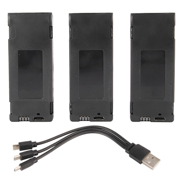 3st Drönarbatteri 2600MAH 3,7V Uppladdningsbart Quadcopter Drönarlitiumbatteri för E88 för Borstlöst för S13 S1 APP8GPS