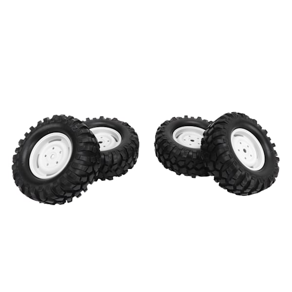 4 ST RC Hjul Däck Gummidäck Ersättning för Klätterfordon Terrängbil 96MM Diameter Vit