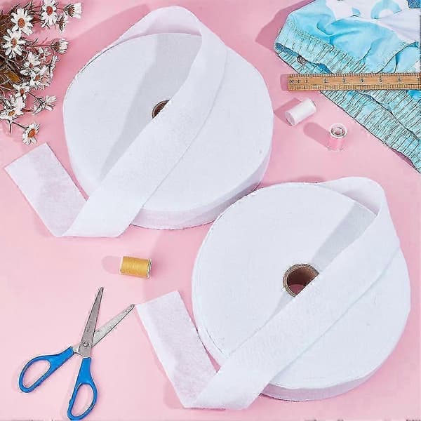 Jelly Roll-polstringsstrimler, 2 ruller polyester-bomuldsblanding, 2 størrelser, 90 yards i alt, til polstring, jelly roll-tæpper, tasker, håndværk