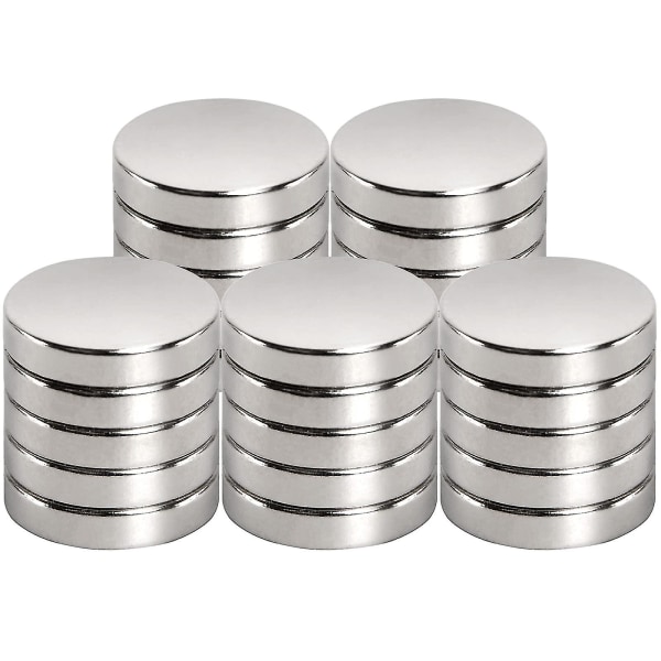 Neodymmagneter Pakke med 25 runde magneter, ekstra stærke neodymmagneter (15 X 3 Mm)