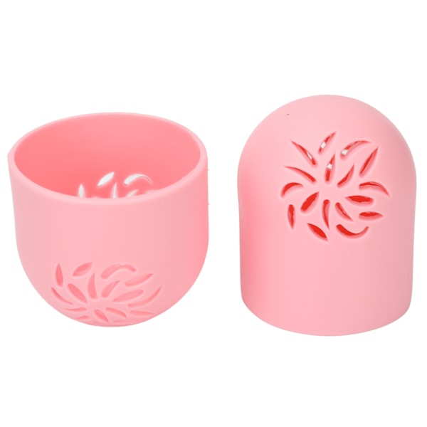 Sminksvamphållare Rosa kalebassform Andas ihålig design Sminksvamp reseväska