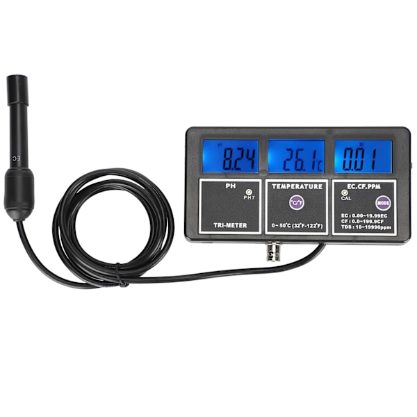 Vattenkvalitetsmonitor Multiparameter PH EC CF TDS Temperaturtestmätare EU 230VAC 50Hz