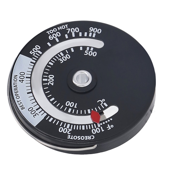 Magnetisk spistermometer 0‑500℃ urtavla i aluminiumlegering med hög noggrannhet termometermätare för öppen spis